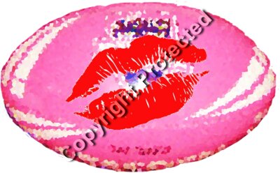 Pink Football with lips