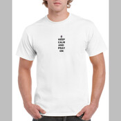 5000 Reg - Gildan Regular White Mens T Shirt - Keep Calm and Pray On