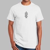 5000 Reg - Gildan Regular White Mens T Shirt - Keep Calm and Pray On