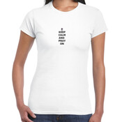 5000 Reg - Gildan Regular White Mens T Shirt - Keep Calm and Pray On