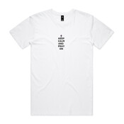 5000 Reg - Gildan Regular White Mens T Shirt - Keep Calm and Pray On
